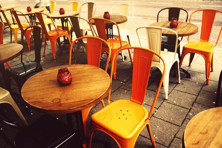 City street chairs photo