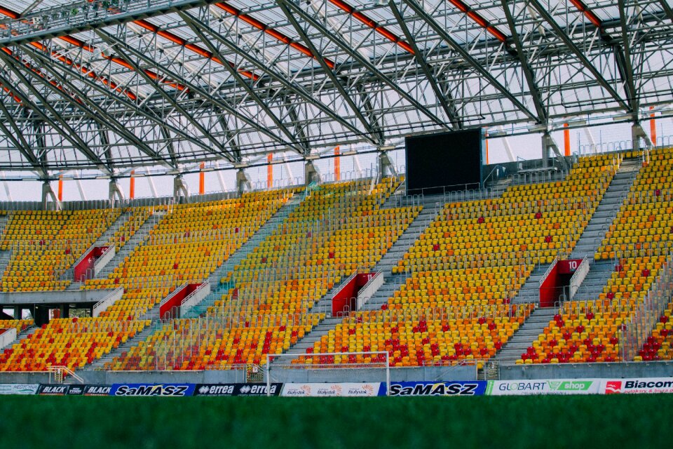 Empty sport chairs photo