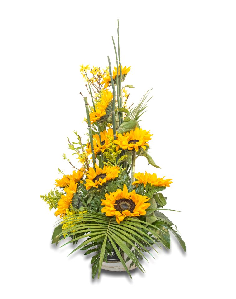 Bouquet yellow sunflower