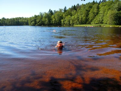 Swim man green photo