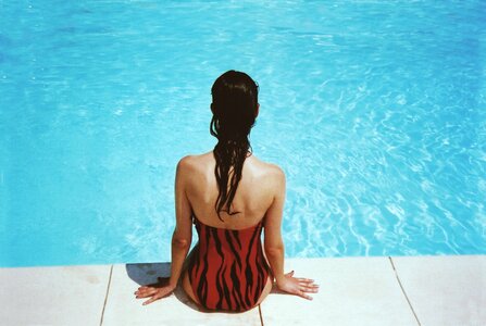 Swimming pool female photo