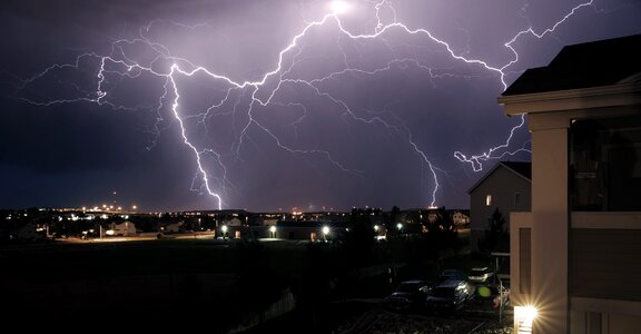 Thunder rays electric rain photo