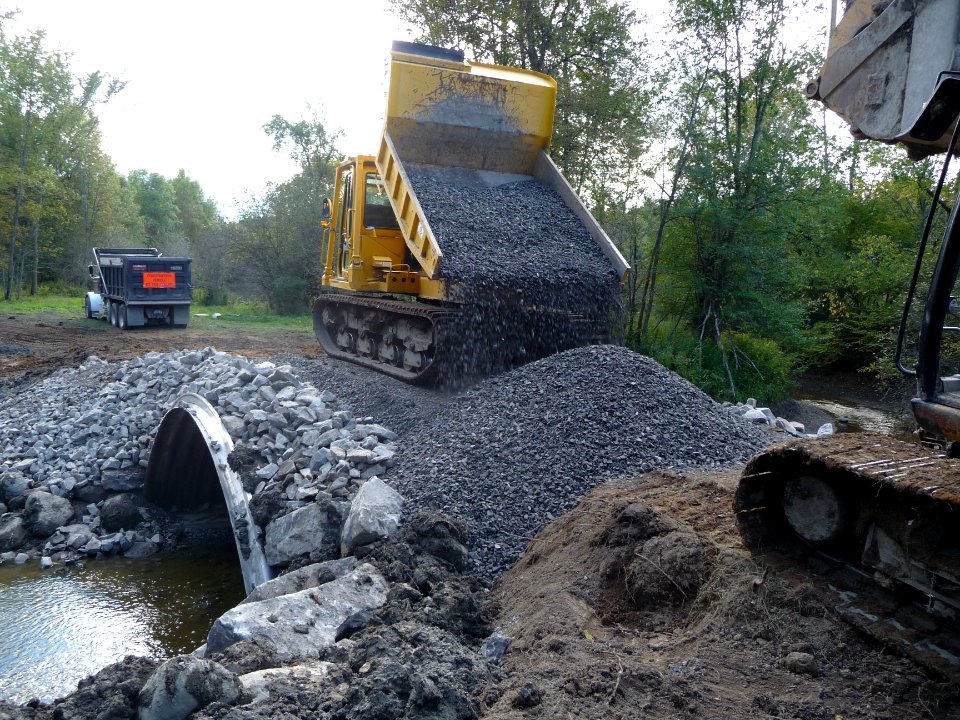 Little Sucker Brook: Construction of stream crossing