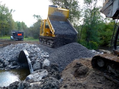 Little Sucker Brook: Construction of stream crossing