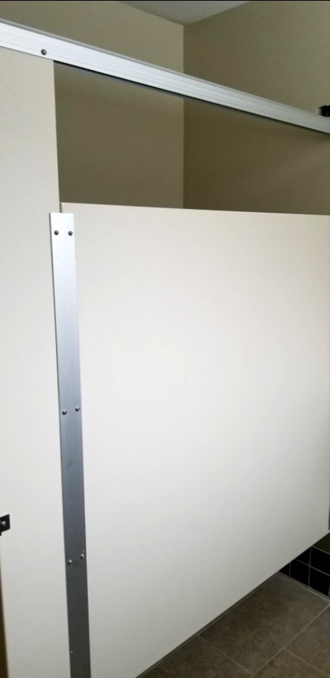 Canaan Valley National Wildlife Refuge Finished partition install in restroom