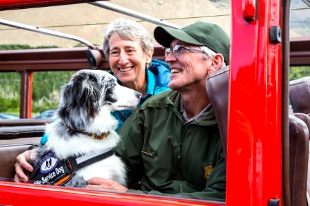 Secretary Jewell, Ranger Mark Biel, and Gracie (2)