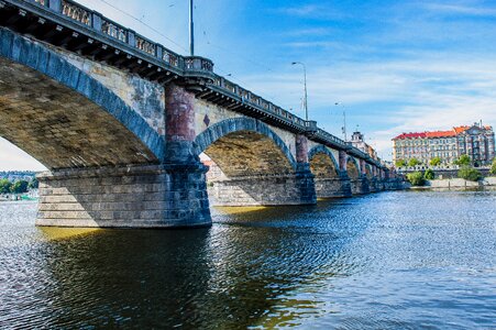 Bridge blue sky czech republic photo