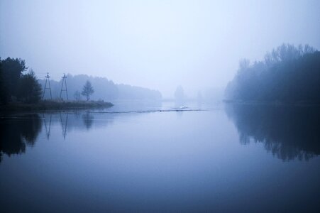 Water fog dark photo