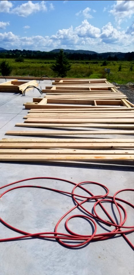 CVNWR Framing the exterior wall has started