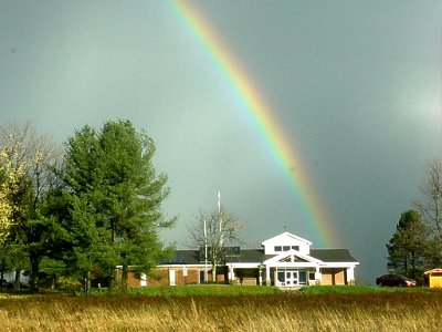 Rainbow over Iroquois NWR headquarters
