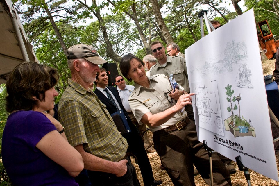 Ann Bell describing Long Island Refuge Complex Exhibits