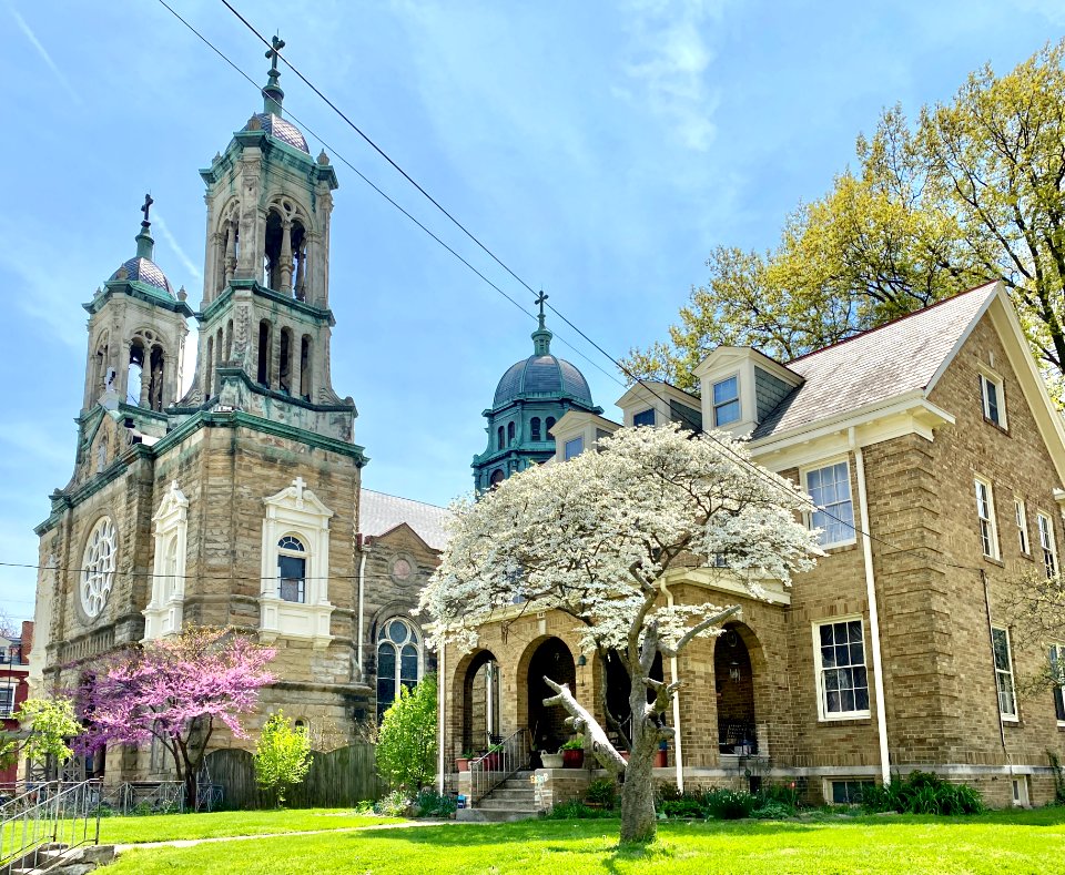 Old St. Elizabeth Catholic Church and Rectory (Vineyard Central Church), Mills Avenue, Norwood, OH