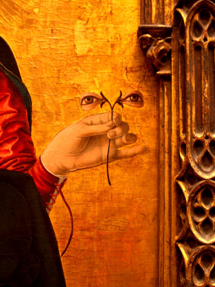 St. Lucy (detail), by Francesco del Cossa, 1470