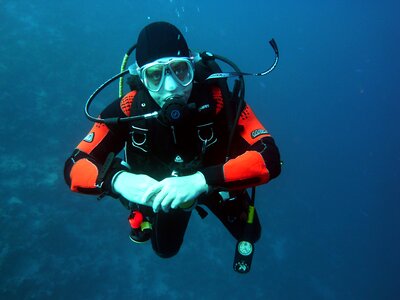 Dive scuba divers man photo