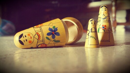 Hand painted old retro