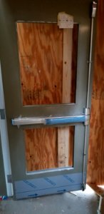 Canaan Valley National Wildlife Refuge Entry front door installed with kick plate