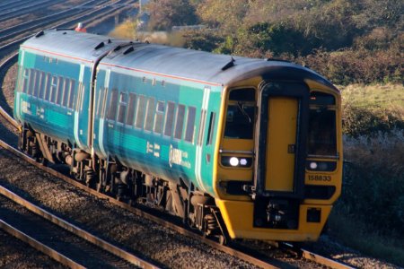 158833 2E03 Pembroke Dock-Newport thru Rumney,Cardiff.
