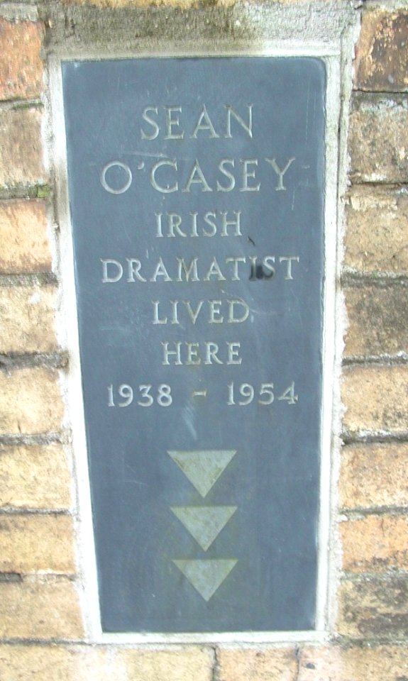 Sean O'Casey plaque Totnes Devon