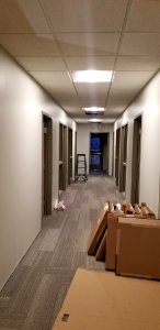 Canaan Valley National Wildlife Refuge Lights in private office hallway complete