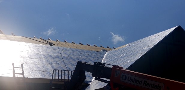 Sheeting and ice water shield over portions of roof two