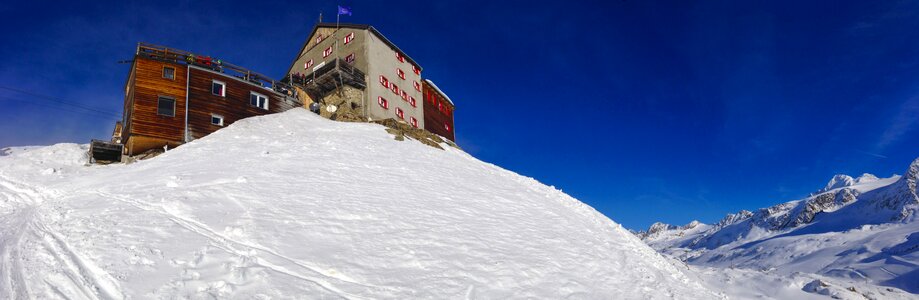 Hut glacier south tyrol