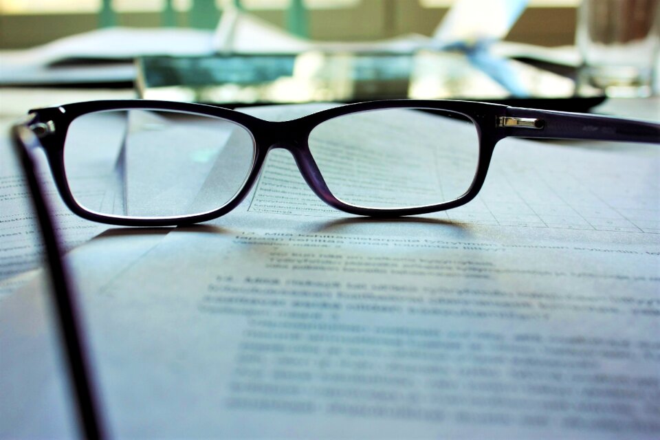 Eyewear paper document