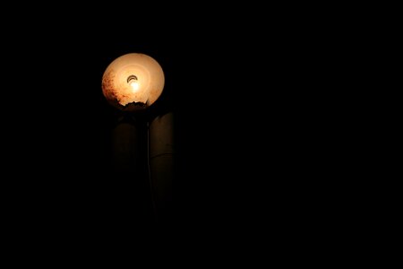 Street lamp night solitary photo
