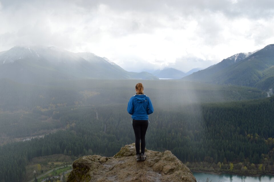 Peak cliff hiking