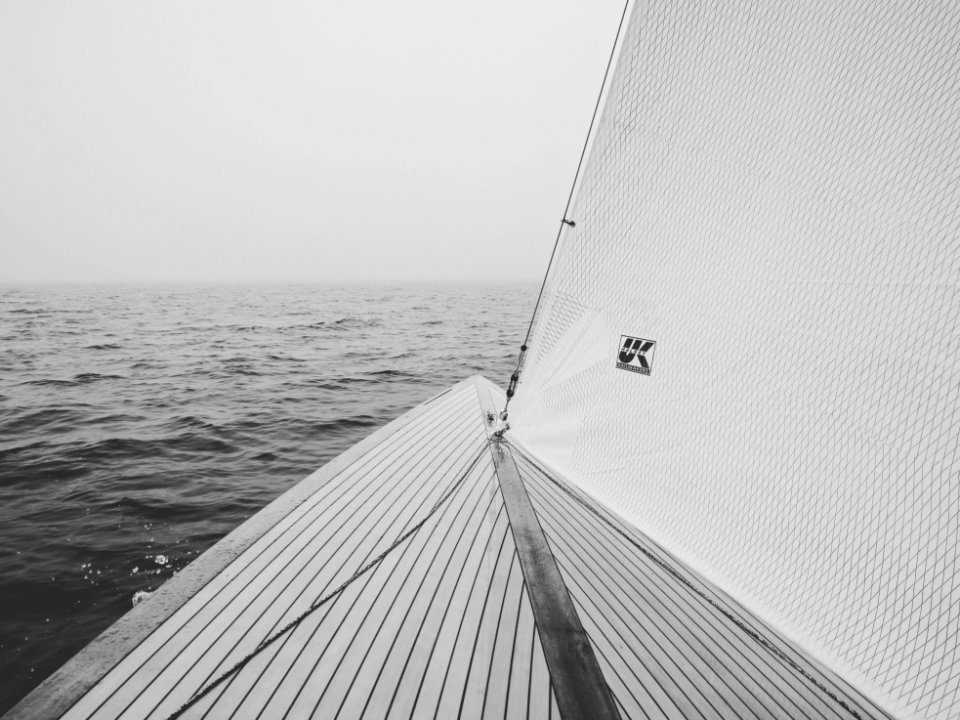 S/Y Birgitta in misty waters