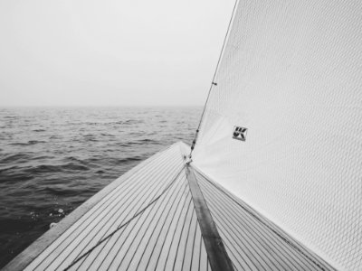 S/Y Birgitta in misty waters