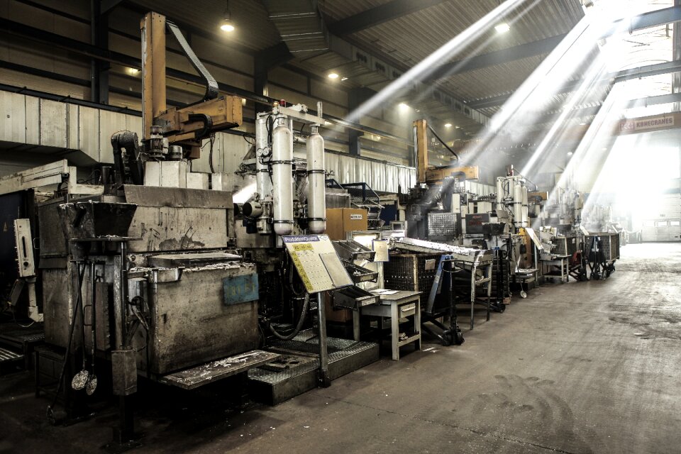 Machines industry industrial hall