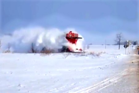 Canadian Train during winter photo