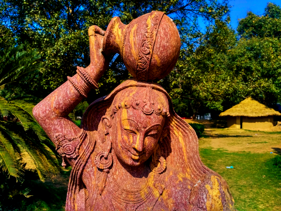 A Sculpture of an Indian Lady