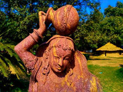 A Sculpture of an Indian Lady photo