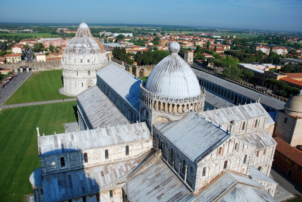 Baptistery tuscany the leaning tower