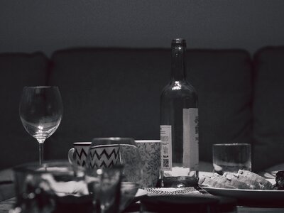 Bottle glass wine
