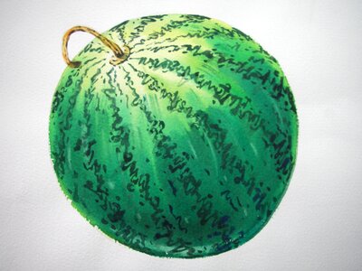 Watercolor illustration fruit