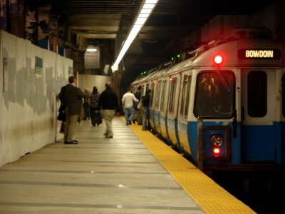 MBTA Blue Line Old Cars, Maverick Station photo