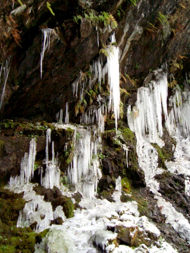 Snowy Twin Falls on Thanskgiving