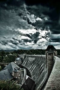 Sky heavy clouds hdr