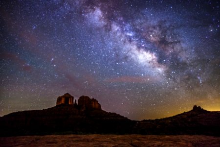 Milky Way over Cathedral Rock photo