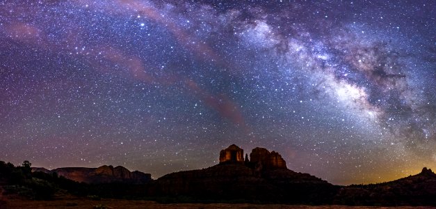 Milky Way over Cathedral Rock photo