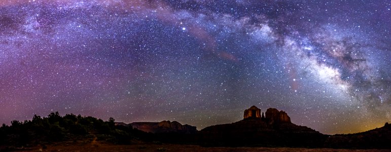 Milky Way over Cathedral Rock photo