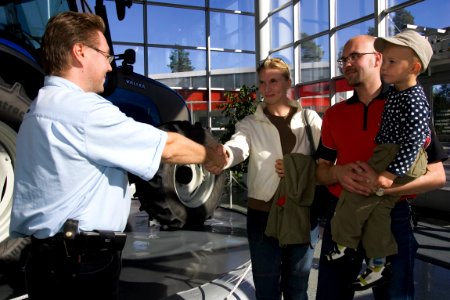 Customers visiting Valtra factory