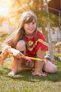 Long hair human indians photo