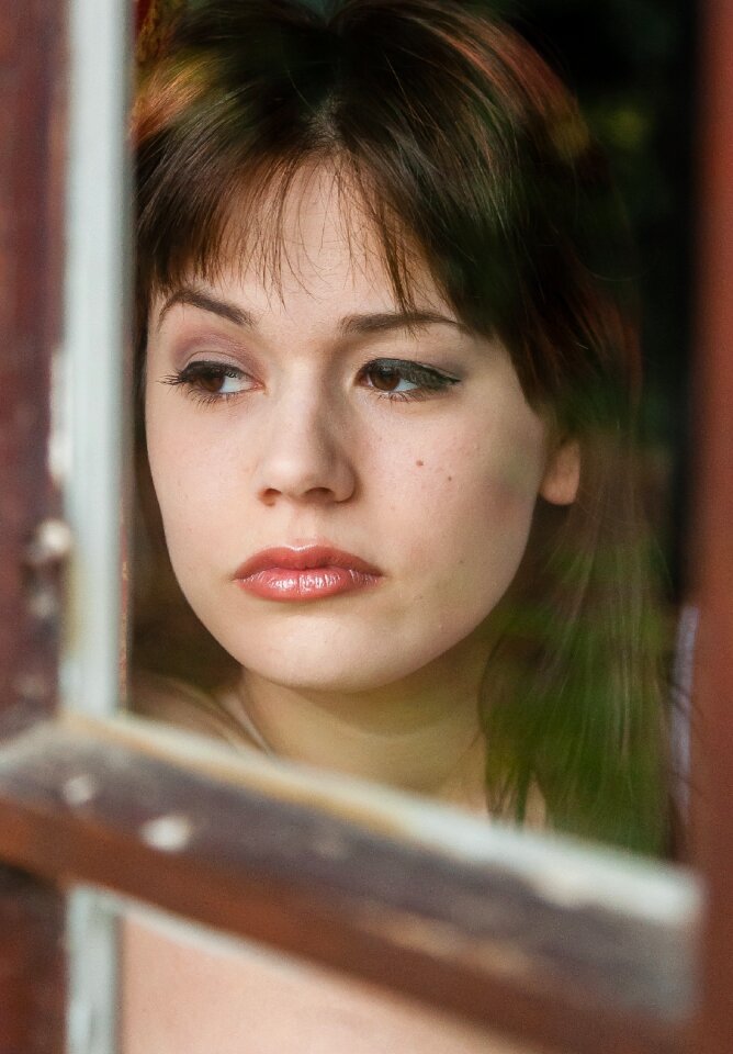 Female sitting caucasian