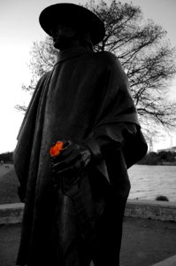 Stevie Ray with a Flower