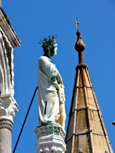 Venice Basilica St. Marco rooftop sculpture photo