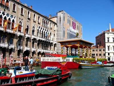 Venice: grand canal on Vaparetto photo