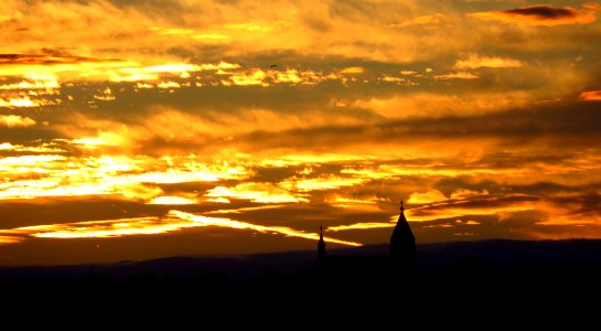 Portland Silhouette in Evening photo